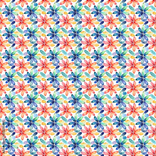 Floral Watercolor Seamless Pattern, Texture, Design,  Minimal Flowers, Flower pattern
