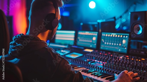 Music Producer in Studio