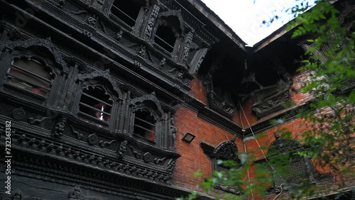 Nepal Basantapur Kathmandu Durbar Square Kumari Ghar Slow Motion Stabilizer L World Heritage Site