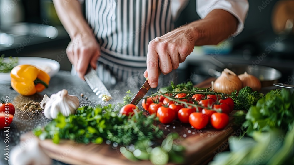 Culinary Instructor Teaching Online Class