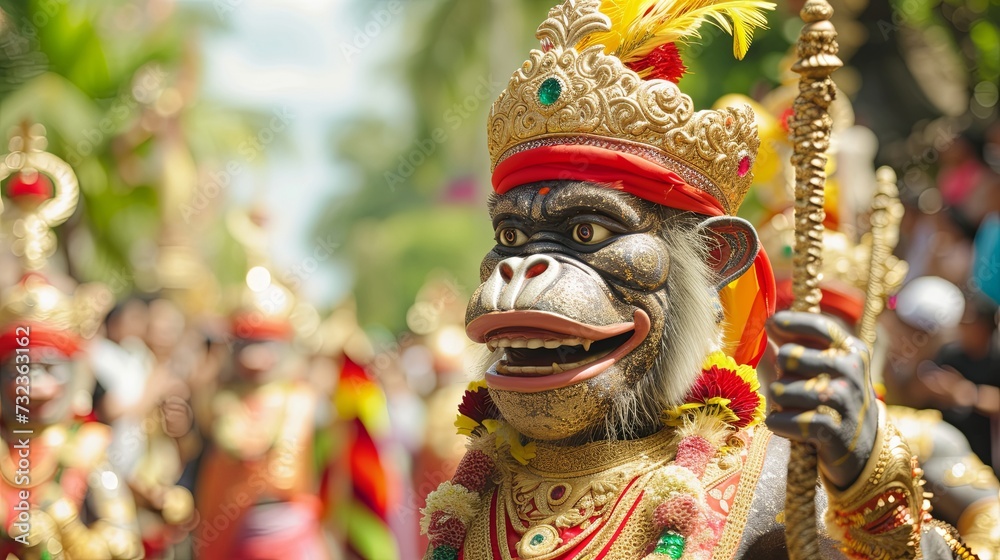 Fototapeta premium Hanuman Jayanti Street Parades