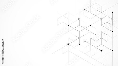 Illustration of hexagons pattern. Geometric abstract background with simple hexagonal elements. Creative idea for medical, technology or science design