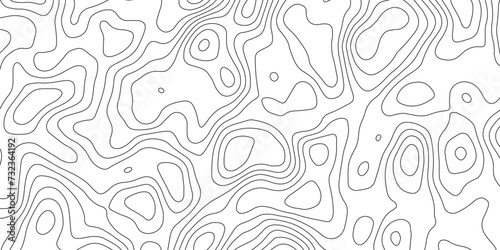 Abstract design with seamless pattern with lines topographic map. geographic mountain relief. retro topographic map. geographic contour map paper texture. terrain path isolated on a white background.