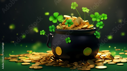 St. Patrick's Day celebration with copy space for text