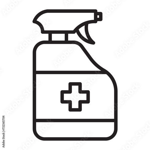 Disinfectant line icon.