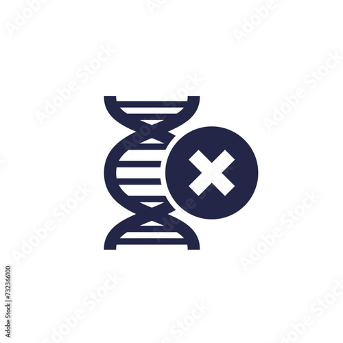 non genetically modified, non-gmo icon, pictogram on white