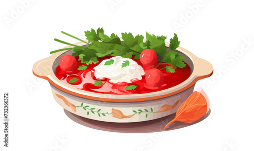 ukrainian borsch vector flat minimalistic isolated illustration