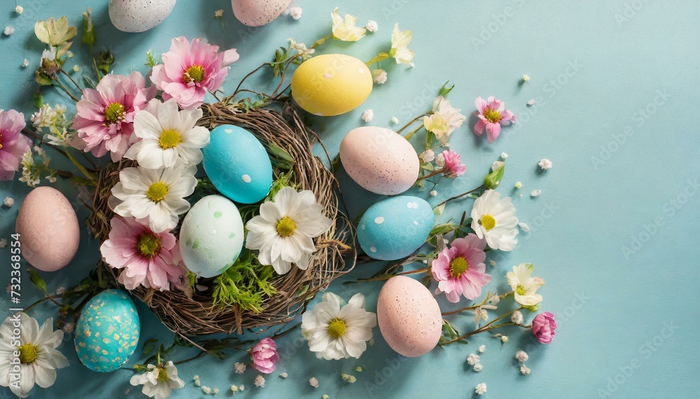 easter eggs with flowers easter eggs with flowers