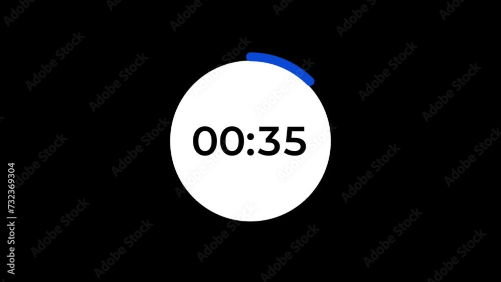40 Second Timer countdown Animation with transparent background 40 Second Timer countdown Animation with transparent background