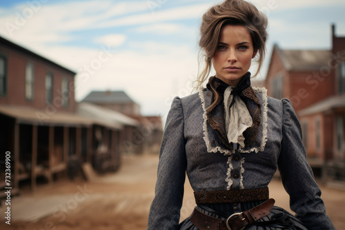 Western Heroine in Historical Town photo