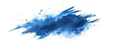 Blue paint brush strokes in watercolor isolated, transparent PNG