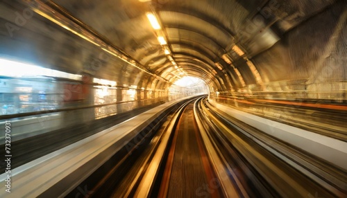 fast moving train in tunnel © Wonderful Life 