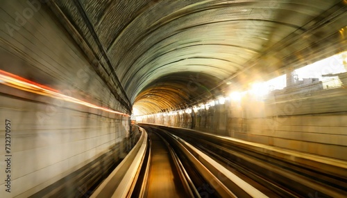 fast moving train in tunnel © Wonderful Life 