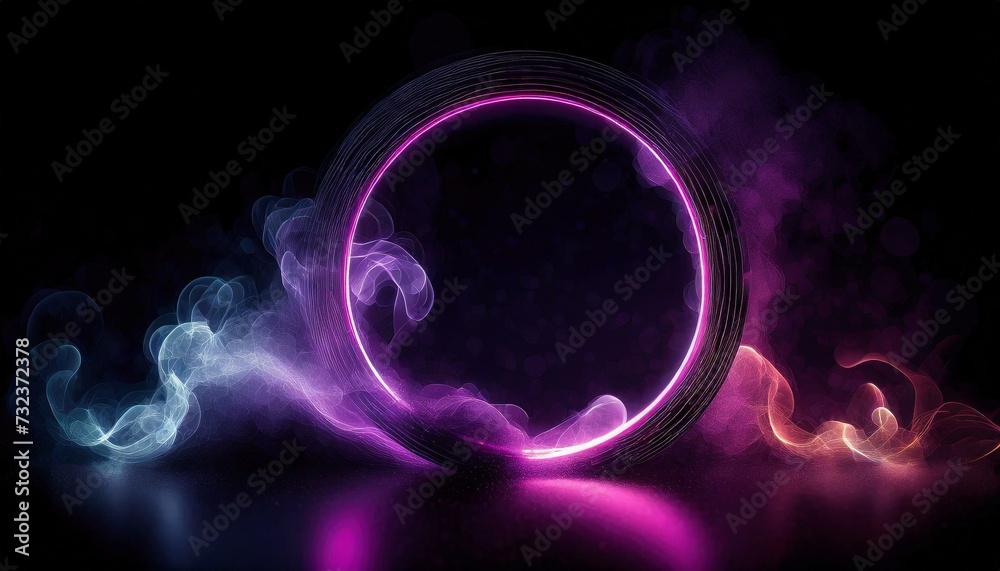 Obraz premium background with glowing circles
