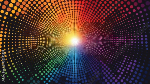 Abstract background with colorful rays of light. Vector illustration. 