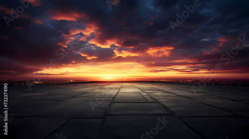 Empty concrete floor  universal minimalist background for presentations