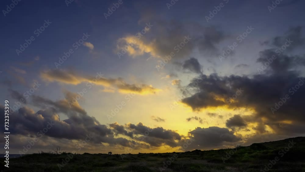 4K HDR time-lapse: Dawn with moving clouds in the Caribbean sky 4K HDR time-lapse: Dawn with moving clouds in the Caribbean sky