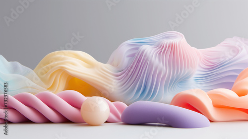  colorful biomorphic forms background photo