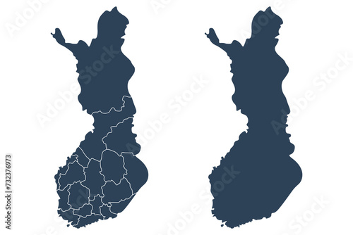 Finland  map icon. Scandinavian country symbol design vector ilustration.
