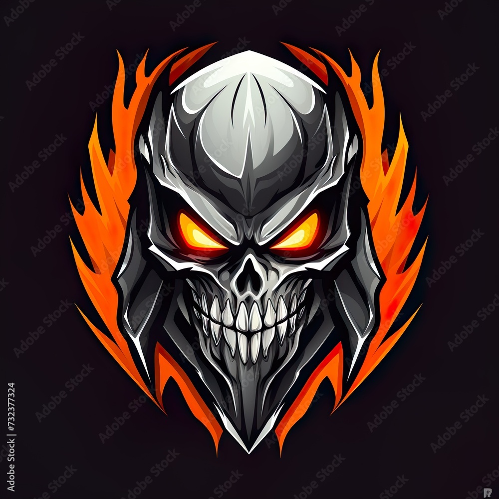 skull logo esport and gaming vector mascot design Stock Illustration ...