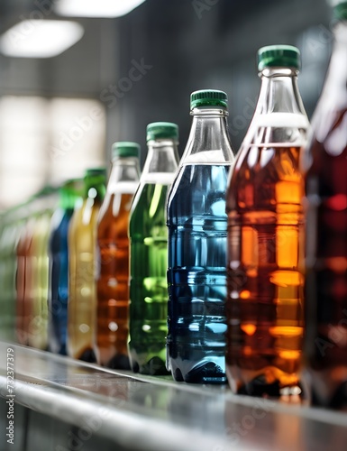 bottles of beer, whiskey, alcohol,juices,drinks with different colors