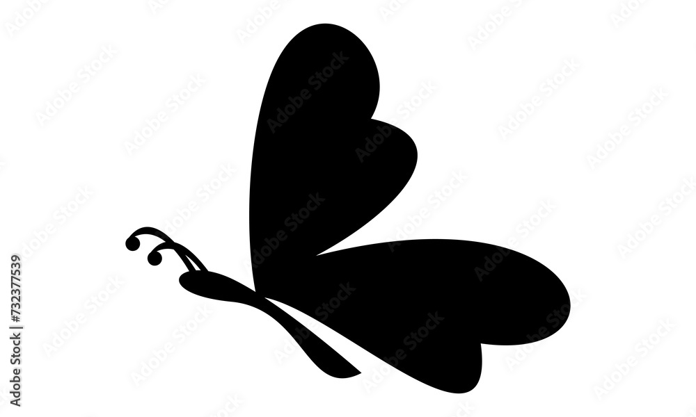black butterfly silhouette vector illustration black butterfly silhouette vector illustration