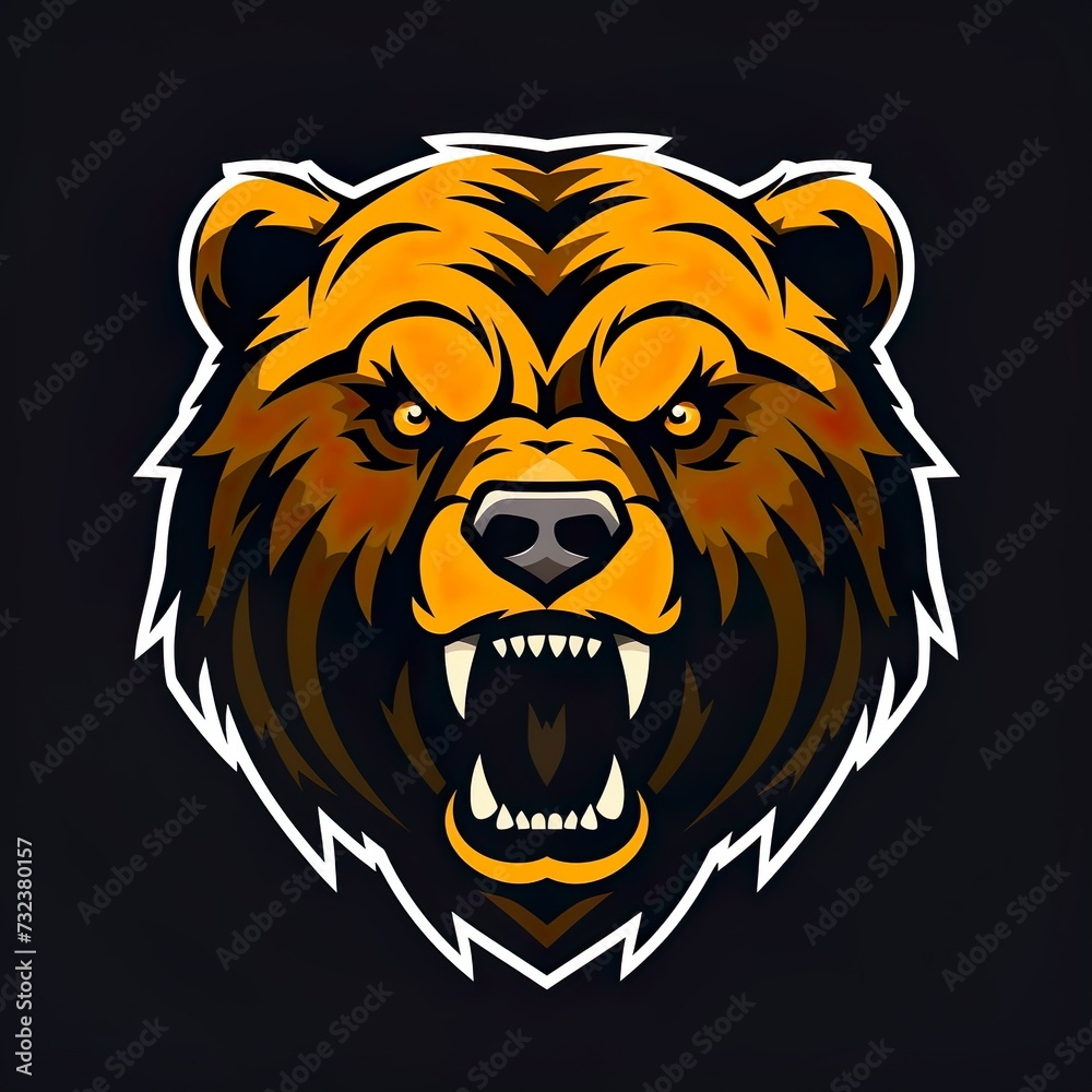 bear logo esport and gaming vector mascot design