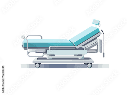 medical bed vector illustration