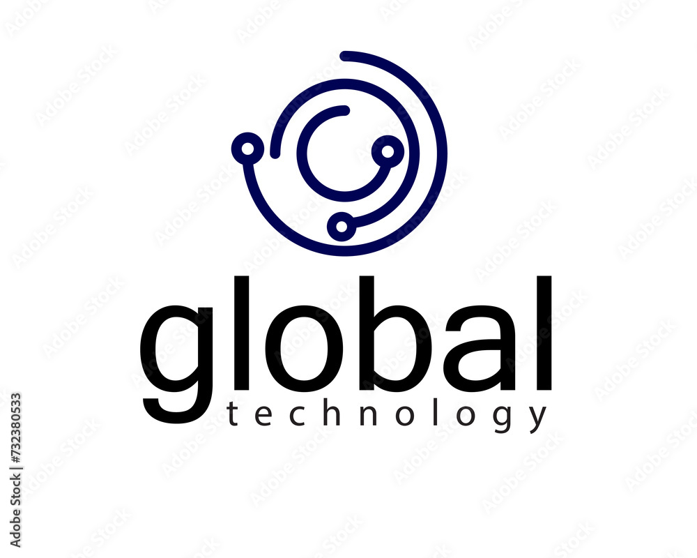 creative global tech logo design template creative global tech logo design template