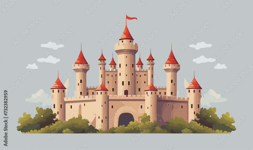 big castle vector icon