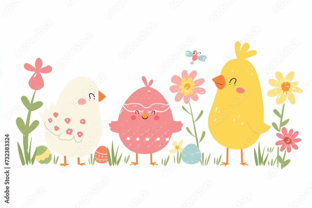 Happy Easter Eggs Basket jovial. Bunny in flower easter bunny decoration Garden. Cute hare 3d Calvary easter rabbit spring illustration. Holy week easter peony card wallpaper rose sunset Happy Easter Eggs Basket jovial. Bunny in flower easter bunny decoration Garden. Cute hare 3d Calvary easter rabbit spring illustration. Holy week easter peony card wallpaper rose sunset