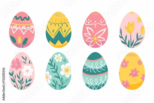Happy Easter Eggs Basket vivacious. Bunny in flower easter Rebirth decoration Garden. Cute hare 3d thawing easter rabbit spring illustration. Holy week easter eggs card wallpaper Celadon
