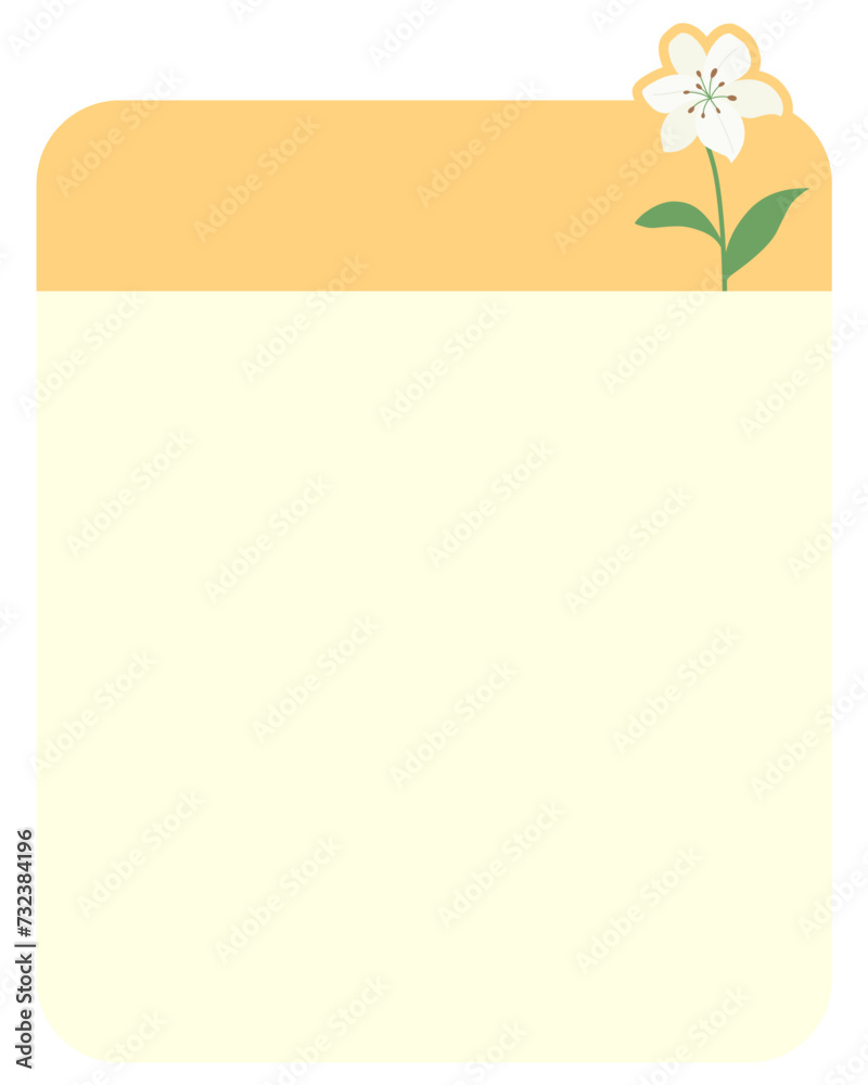 Lily flower notes memo blank notepad Lily flower notes memo blank notepad