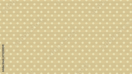 pastel light yellow polka dots shape mixed with seamless brown horizontal line on tan brown color background