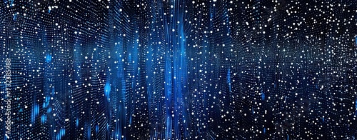 Mesmerizing background of meteor shower illuminating night sky capturing magical essence of starlit journey abstract portrayal features brilliant streaks of light against deep blue and black canvas