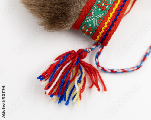 decoration and tassel of a Sami bag made of reindeer fur