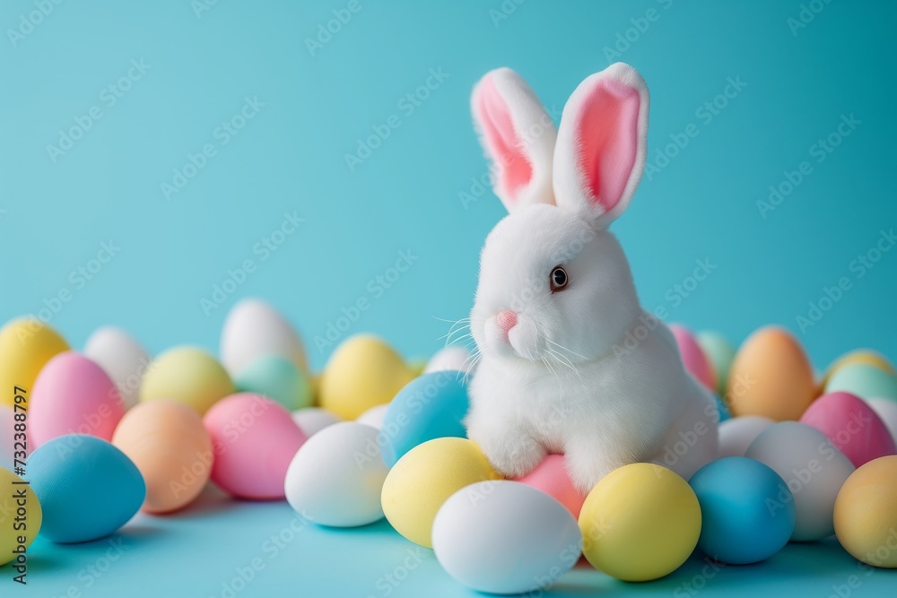 Happy Easter Eggs Basket cheery. Bunny in flower easter Tradition decoration Garden. Cute hare 3d Good Friday easter rabbit spring illustration. Holy week Lilies card wallpaper exuberant Happy Easter Eggs Basket cheery. Bunny in flower easter Tradition decoration Garden. Cute hare 3d Good Friday easter rabbit spring illustration. Holy week Lilies card wallpaper exuberant
