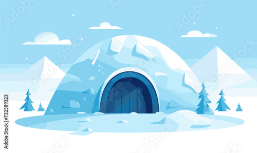 ice house vector illustration