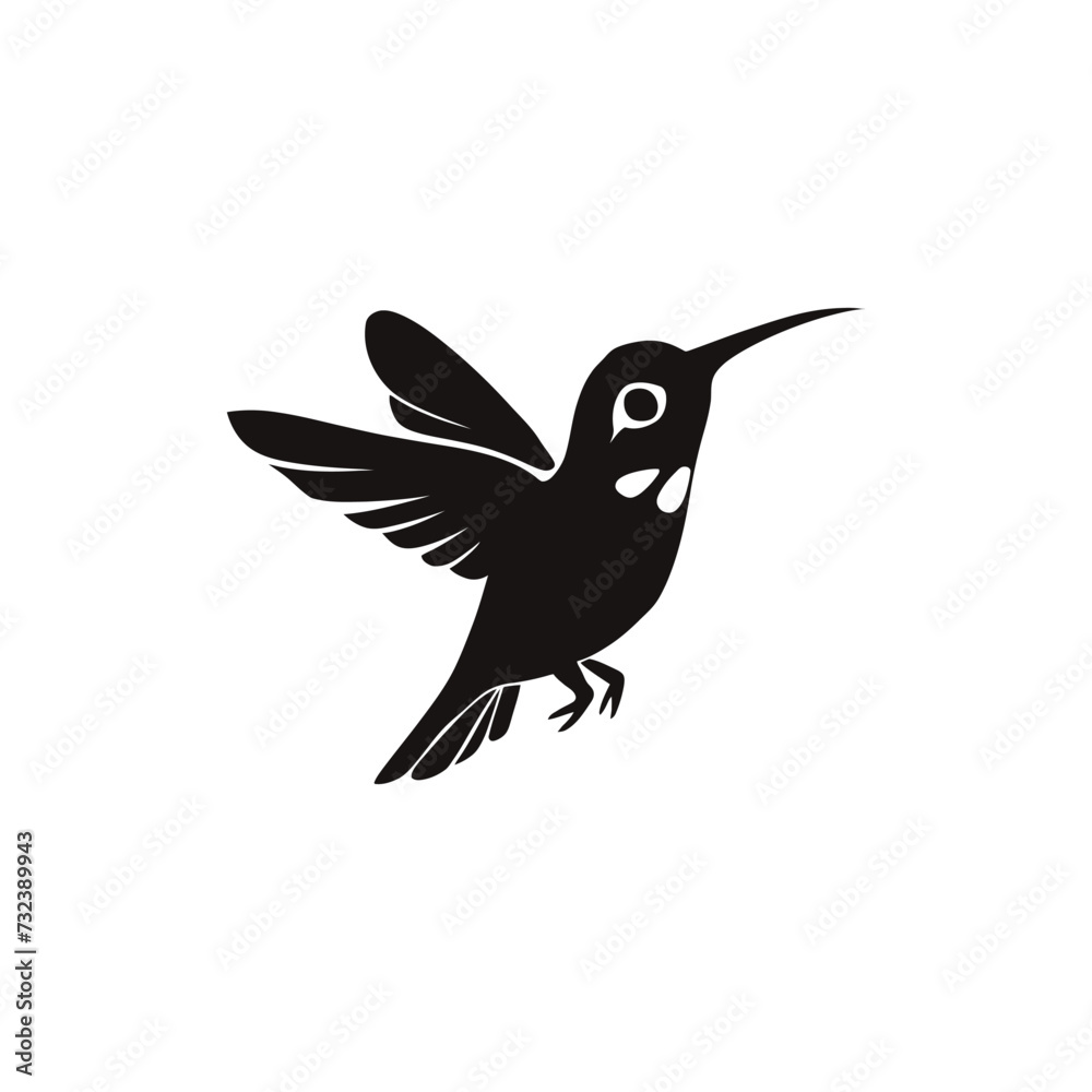 Obraz premium Hummingbird vector silhouette