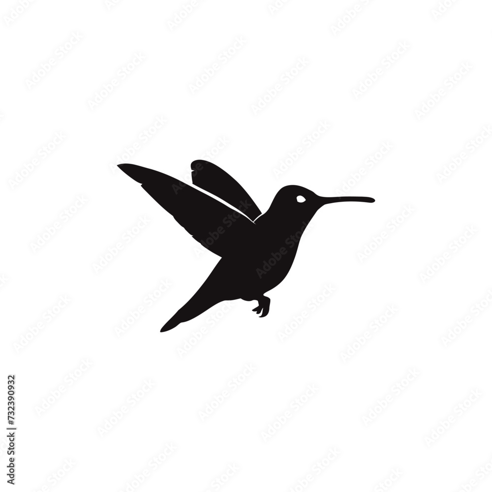 Obraz premium Hummingbird vector silhouette
