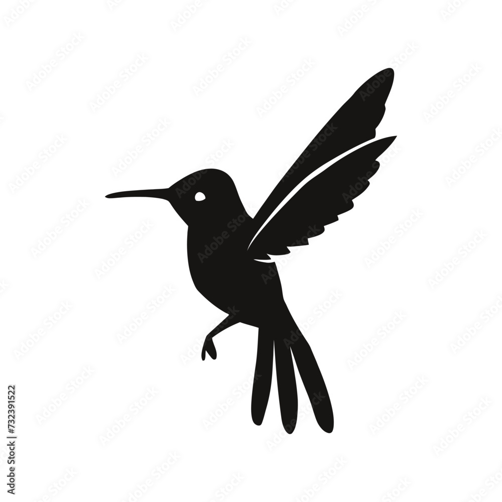 Obraz premium Hummingbird vector silhouette