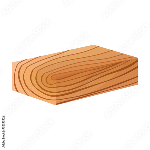 A set of wooden boards, the boards are stacked. Vector illustration