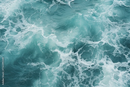 Peaceful Ocean calm waves. View cool surface. Generate Ai