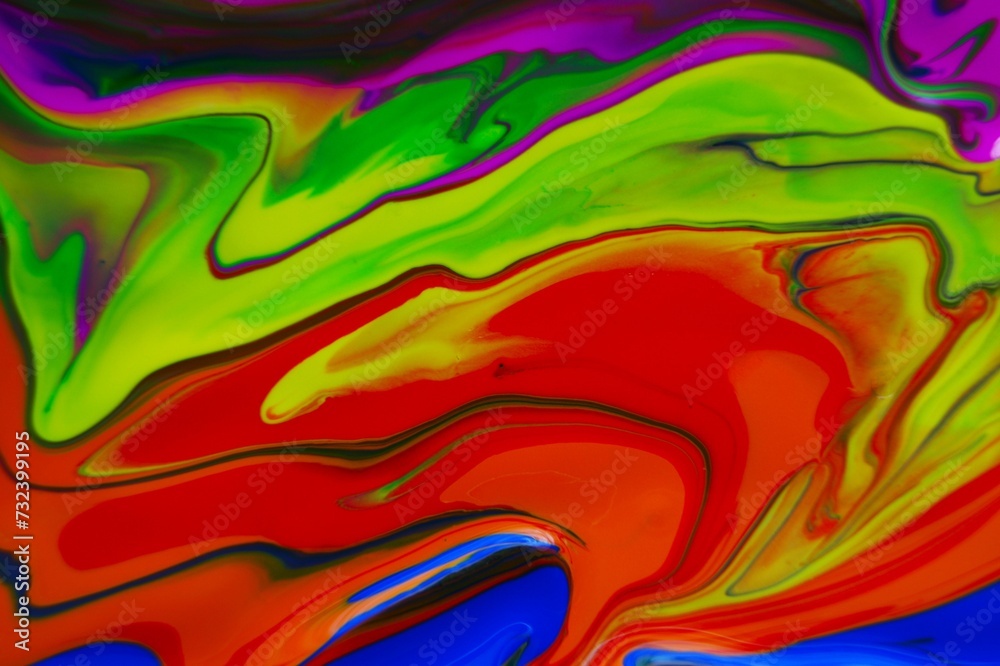 Unique abstract background. Flowing mixed colors.