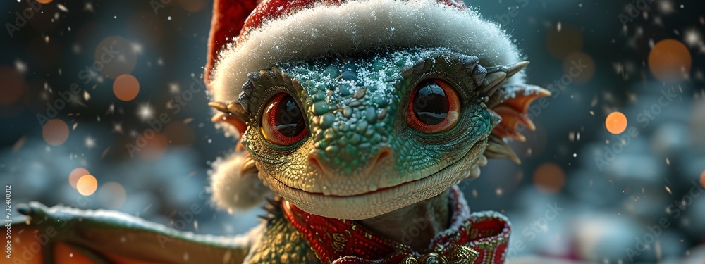 Holiday Lizard: A Merry Christmas with a Chilly Twist Generative AI