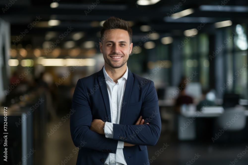 Organized Office smiling professional. People team. Generate Ai Organized Office smiling professional. People team. Generate Ai