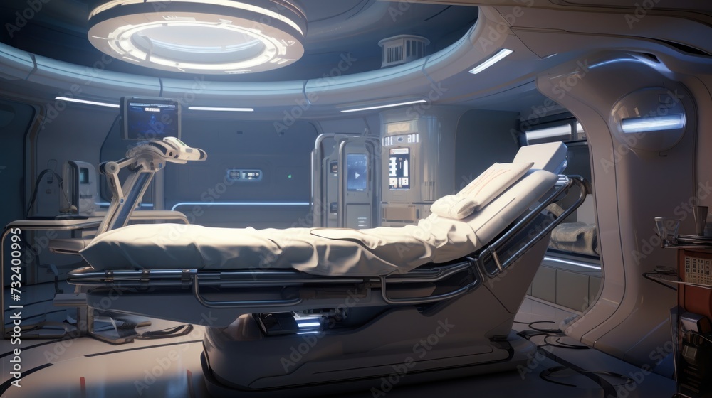 Sci-Fi Spacecraft Sleeping Quarters Interior