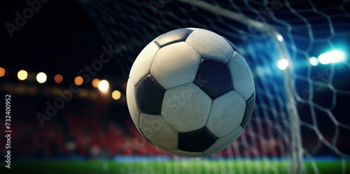 Soccer Ball Hitting the Back of the Net © Polypicsell