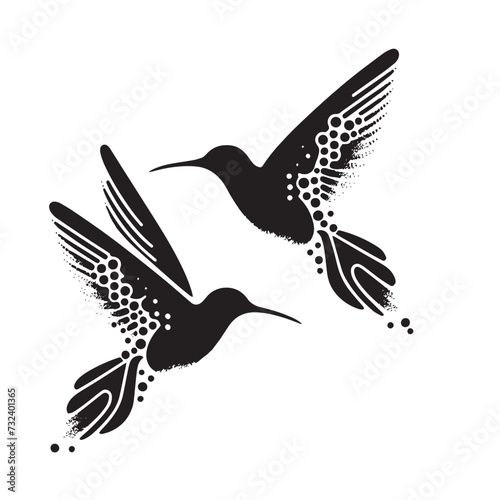 silhouette of  Hummingbird  