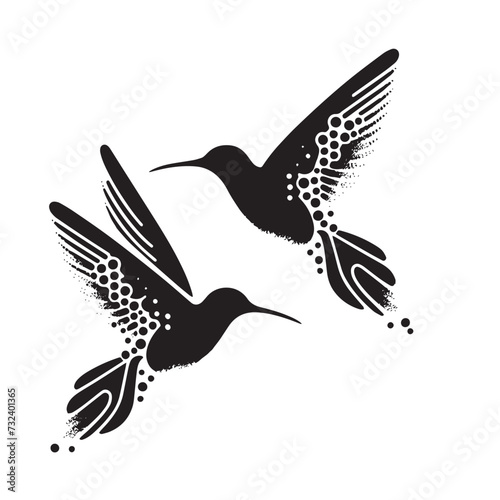 silhouette of 
Hummingbird

